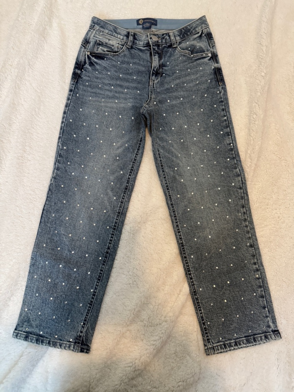 Democracy Light Blue Washed Jeans with Rhinestones